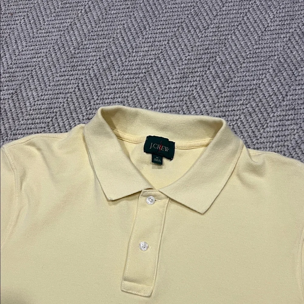 J. Crew Pale Yellow Short Sleeve Polo Shirt